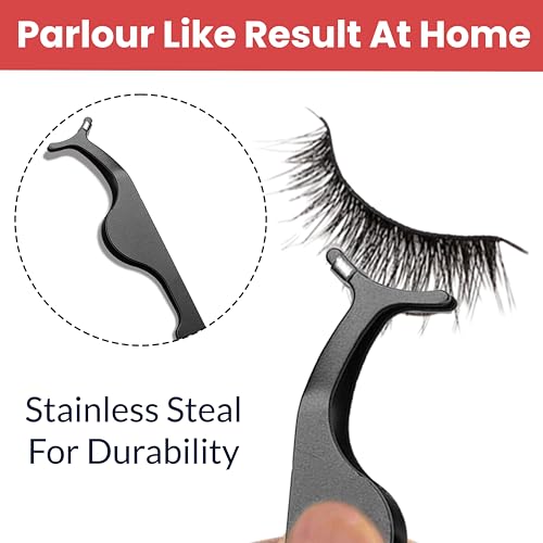 Image of TEMPERIA (2pcs) Fake Eyelashes Extension Applicator Makeup Accessories Tools - Creates Eye-Opening & Lifted Lashes - False Eyelash Curler for Women & Girls - Suitable for All Eye Shapes (HS318)