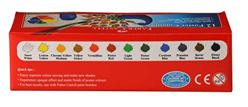 Image of Faber-Castell 48 Triangular Colour Pencils Poster Color - Pack of 12 (Assorted)
