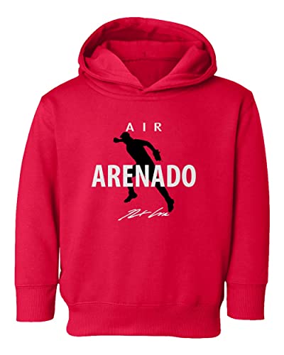 KING THREADS Air Arenado Baseball Star St Louis Fans Toddler Hoodie Sweatshirt (Red, 5T)