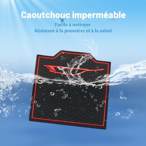 Tapis en caoutchouc de porte-gobelet T-ROC protégeant des rayures - 3