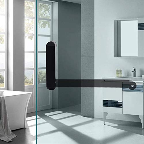 Poignée de porte de douche de rechange kit de fixation complet acier noir - 5