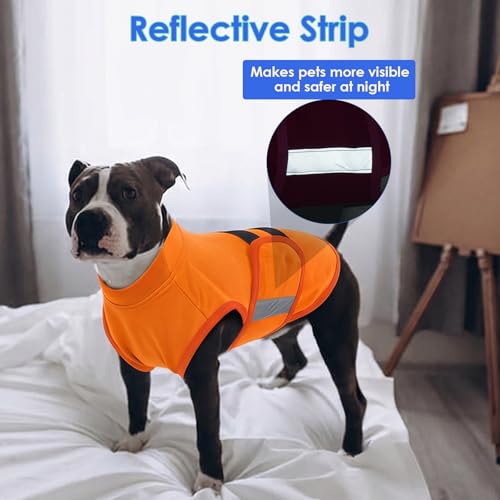 Image of MIGOHI Dog Anxiety Relief Coat,Comfort Anxiety Vest for Dogs,Adjustable Dog Anxiety Calming Wrap for Fireworks,Travel,Separation,Anxiety Jacket for Medium Dogs,M, Orange
