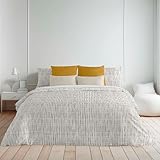 Belum | Bettbezug für 90 cm breite Betten (155 x 220 cm) | Stoff: 100% Bio-Baumwolle, Fadenzahl 175, Öko-Tex Zertifiziert | Modell: Wellington