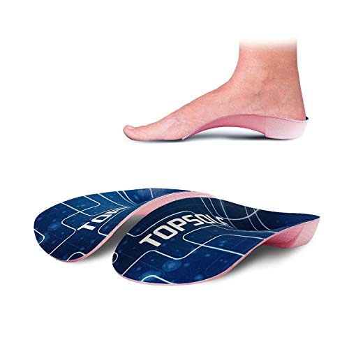 TOPSOLE 3/4 Insert Insole Metatarsal for Foot Pain from Plantar Fasciitis, High Arch,Flatfoot,Over-Pronation, Compound Orthopedic Arch Support Insole