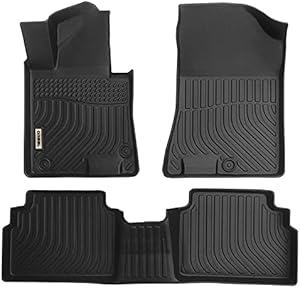 orealtrend Black Floor Mats Liners Replacement for Kia K5 FWD 2021 2022 2023 Heavy Duty All Weather Front Rear Auto Carpet Custom Fit Durable Odorless