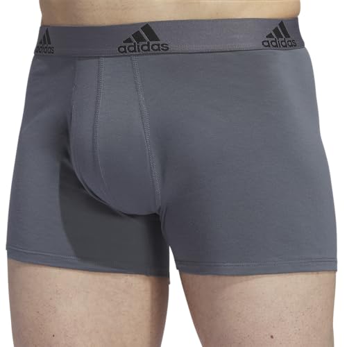 adidas Men's Performance Stretch Cotton Trunk Underwear (3-Pack) Designed for Active Comfort and All Day Wear3