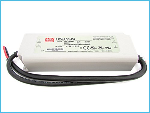 Power Supply Transformer CV Meanwell Waterproof IP67 24V 150W 6.3A LPV-150-24