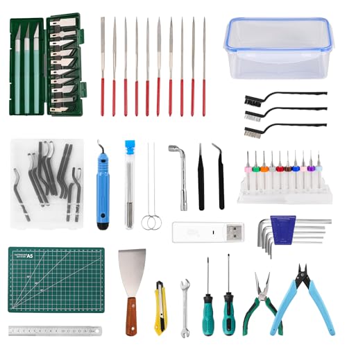 Sovol Kit d'outils d'imprimante 3D, 78 PCS Accessoires pour imprimante 3D avec Ensemble de Nettoyage de Buse, Pinces, Ensemble de ClÃ©s, Couteau Artistique, Pinces et Bien plus encore