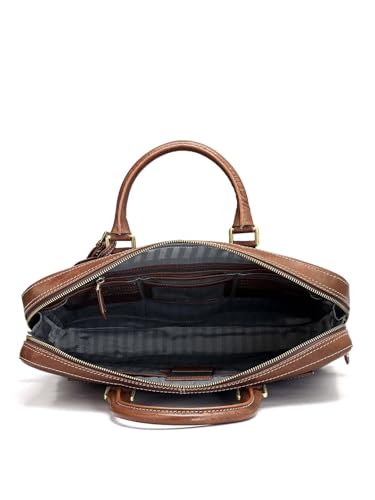 Image of Da Milano Leather Laptop Bag for Men & for Women - Fits Upto 15 inch Laptop