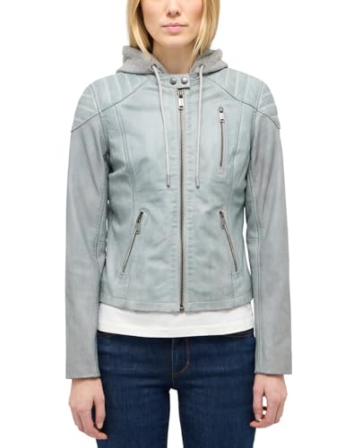 MUSTANG Chaqueta de cuero para mujer, azul, XL