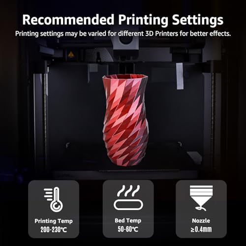 Image of Silk PLA+ 3D Printing Filament Dual Color 250g, 6 Packs, 1.75mm | 250g x 6 Spools Bundle, Gold&Red, Black&Red, Rose Red&Sky Blue, Rose Red&Dark Blue, Dark Blue&Green, Sky Blue&Green