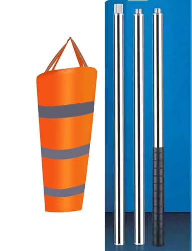 Veleta de acero inoxidable de 360° con mástil de 200 cm para medir el viento 2