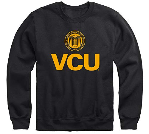Ivysport Virginia Commonwealth University VCU Rams Adult Unisex Crewneck Sweatshirt, Heritage, Black, Large Ivysport Virginia Commonwealth University VCU Rams Adult Unisex Crewneck Sweatshirt, Heritage, Black, Large