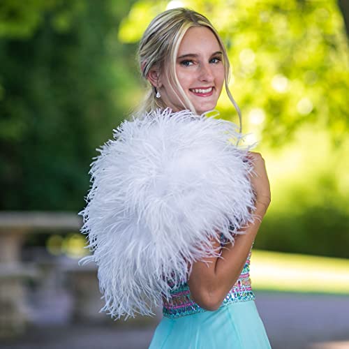 ZUCKER Ostrich Feather Shoulder Wrap - Vintage Style Bolero Wrap for Women - Wedding Shawl, Feather Cape, Vintage Inspired4