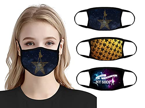 Hamilton Musical 3pcs Bandana Scarf Windproof Head Scarf Face Cover Women Men Balaclava Outdoor Black