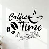Kaffee-Zitat-Grafiken, Logos, Etiketten und Gravuraufkleber 67.2x75.2cm Fallt nicht ab Schwarz