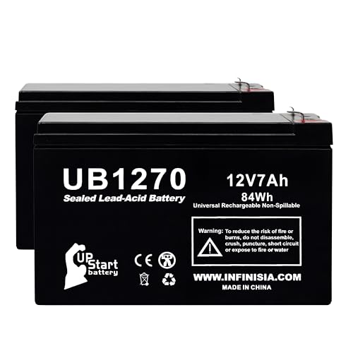 2-Pack 12V 7Ah UPS for CyberPower 1500VA Replacement Battery - Compatible with Cyber Power CP1500PFCLCD Battery UPS CP1500 Surge Protector CP1500AVRLCD3 CP1500AVRLCD Rechargeable 12 Volt 7 Ah