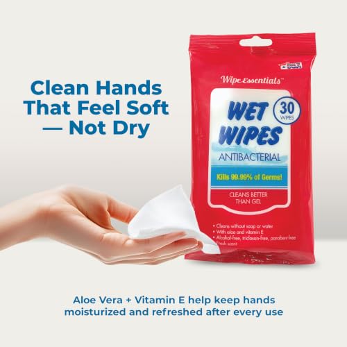 Lingettes désinfectantes pour les mains WipeEssentials pour adultes et enfants – 90 pièces, 3 paquets – Image 4