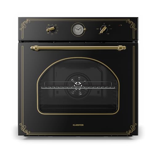 Klarstein Victoria - Elektrobackofen, Einbauofen mit 9 Funktionen,Timer, 50-250 °C, 70 Liter, Retro...