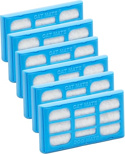 Cartouches Filtrantes Cat Mate et Dog Mate (Paquet De 6) - Convient à Toutes Les Fontaines Cat Mate, Dog Mate et Closer Pets