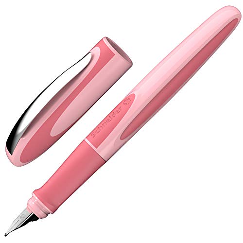 Schneider 168406 Ray Füller (Linkshänder Füllhalter, Inkl. Standard Tintenpatrone Königsblau) coral