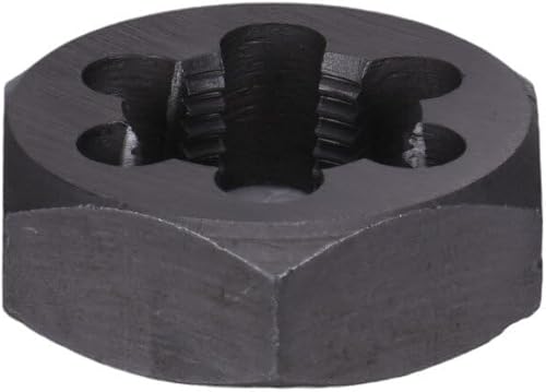 Miniatura 24 de Century Drill & Tool, 98221, 1-14 NF, Troquel hexagonal, Roscas externas de corte de precisión, Acero de aleación de alto carbono