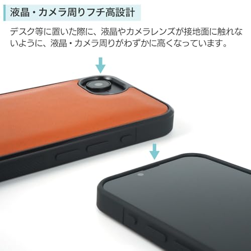 WINGLIDE iPhone 16e ケース 栃木レザー スマホケース 本革 レザー (キャメル)