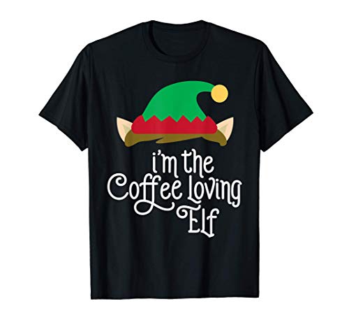 i'm the coffee loving elf Matching Family Pajamas Maglietta