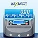 Professional USD Coin Counter & Coin Sorter Wrapper Machine, Electric Change Counter with LCD Display, Automatic Coin Roller Machine for Five U.S. Coins, Sorts 270 Coins/Min, 500 Coins Capacity