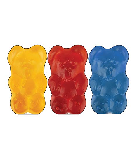 Image of Cardboard People Gummy Bears Cardboard Cutout Standup (3 Pack: Orange, Red and Blue)