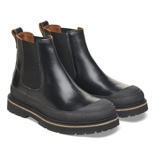 Preisvergleich Produktbild BIRKENSTOCK Stiefelette PRESCOTT SLIP ON, Glattleder, Schwarz, Damen EU 39