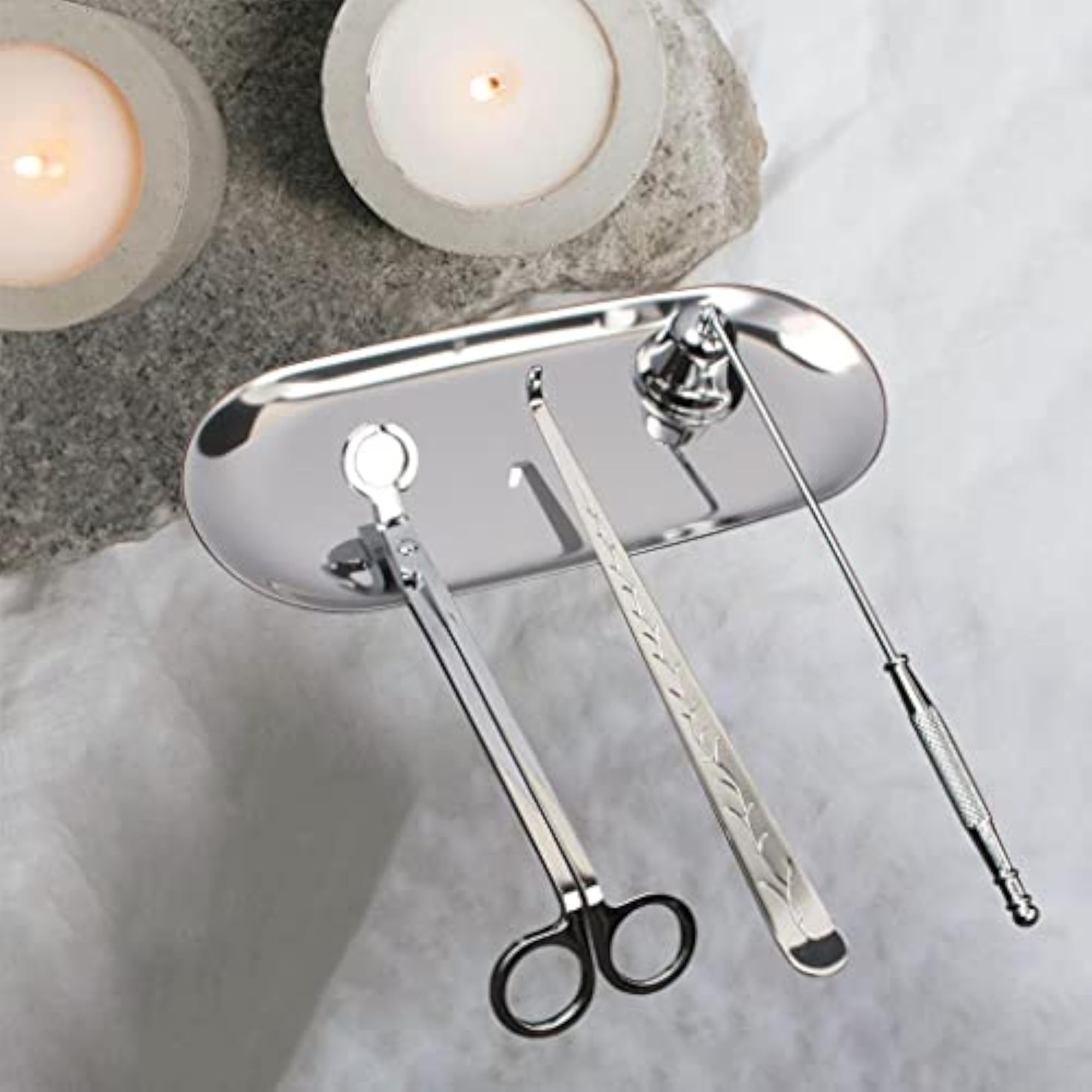 Stainless Steel Wick Snuffer Tools, 4X Set