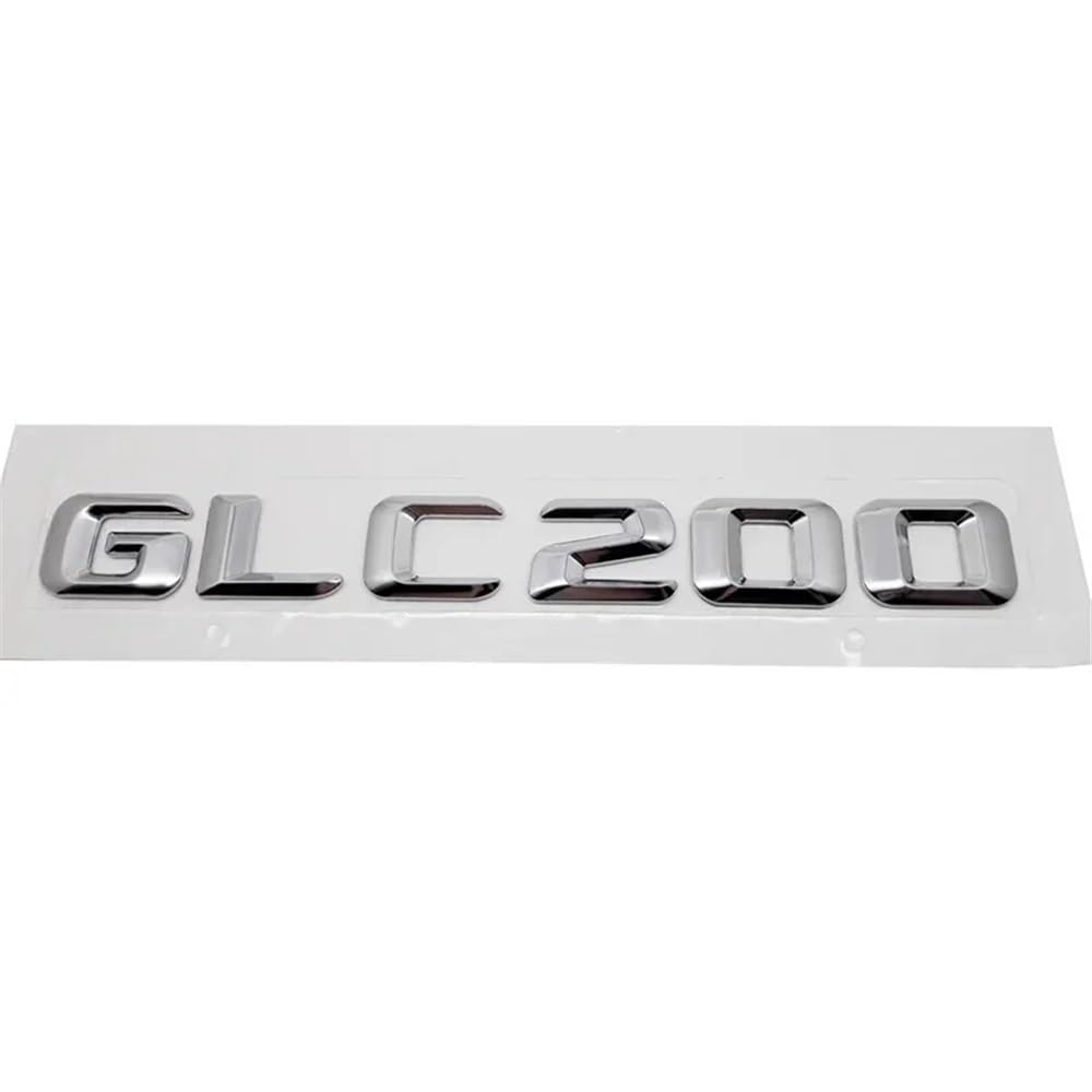 YTQMoreBNZ YYDStes Car Rear Badge Tail Letter Decal Compatible With Mercedes Benz GLC43 GLC63 GLC200 GLC260 GLC300(GLC200-Silver)