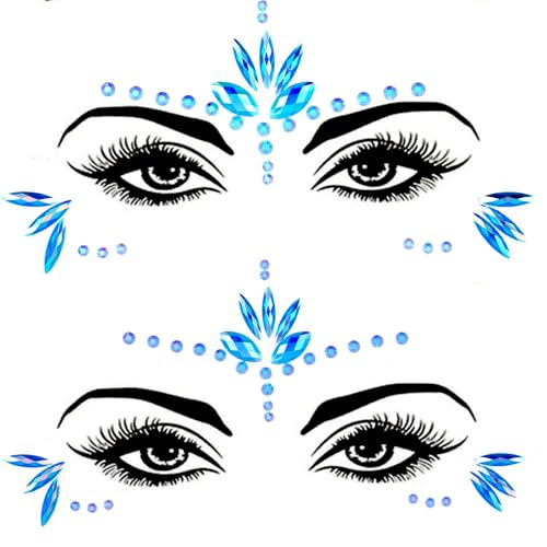 Mermaid Face Gems Stick Jewels Halloween Body Eye Face Jewels