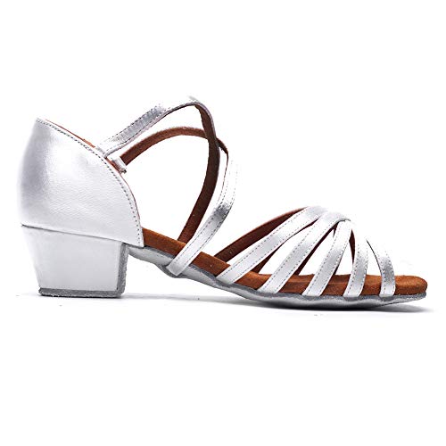 MSMAX Girls Latin Dance Shoe Low Heel Salsa Dancing Sandals for Women - Image 3