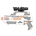 Jashem Scope Sight for Nerf Toy Gun Plastic Precise Nerf Sight for Toy Guns Targeting Light Beam Accessory (Black)