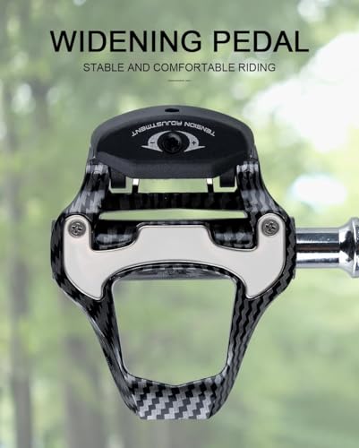 Cyclesavvy Racework Road Bike Pedals - Lightweight, Aerodynamic With Look/Spd-Sl Cleats, Chromoly+ Axles & Steel Bearings, Ideal For Road Cycling-Carbon Fiber Pattern thumb #6