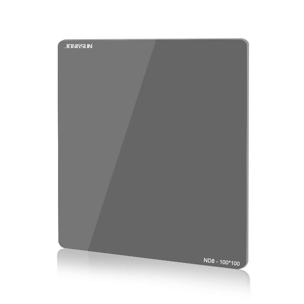 JONGSUN S-Pro Filtre ND Carré 100x100mm, ND8 (0.9) 3-Stop Filter Gris Densité Neutre, Nano Multicouche 18-Couches, Verre Optique Schott B270