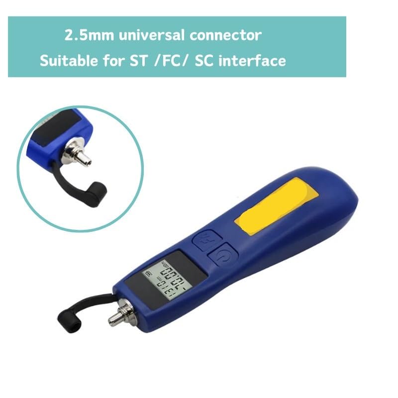 Misuratore di luce per fibra ottica, Mini OPM TL537 Strumenti Tester Porta ST/SC/FC Misuratore di potenza ottica Palmare Fibra Fotometro FTTH(-50~+26dB)