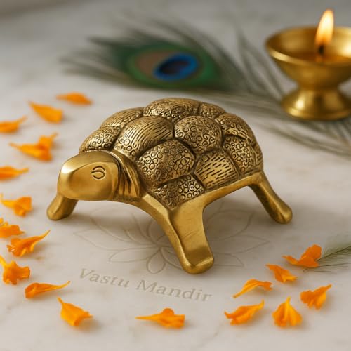 Image of Small Tortoise /Turtle 100% Pure Brass Statue Idol Decorative Showpiece for Home, Office and Gifting