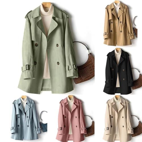 Trench de style coréen avec détails à la taille et col à revers structuré