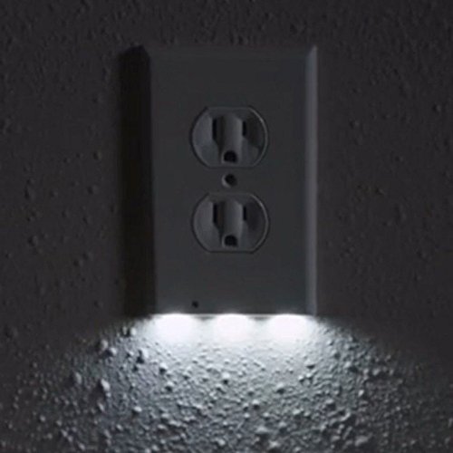 2 Pack Guide lightPlug Cover LED Wall Outlet Face Hallway Bathroom