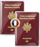 Ugozen Lot de 2 Étuis Passeport Transparent FABRIQUÉ en France  Protège Passport en PVC Souple Cristal Format Universel