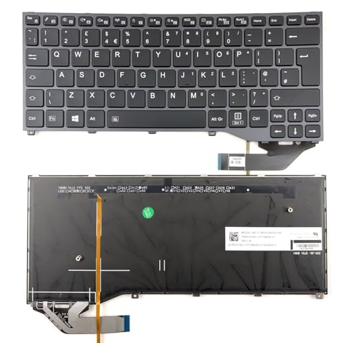 Clavier PC portable rétroéclairé Fujitsu LifeBook P727 P728 U727 CP724836-01
