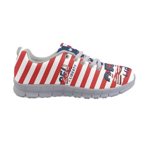 Image of GIFTPUZZ Mens Lace Up Athletic Trainers Running Sneakers Wedge Breathable Gym Lightweight Sports Tennis Shoes
