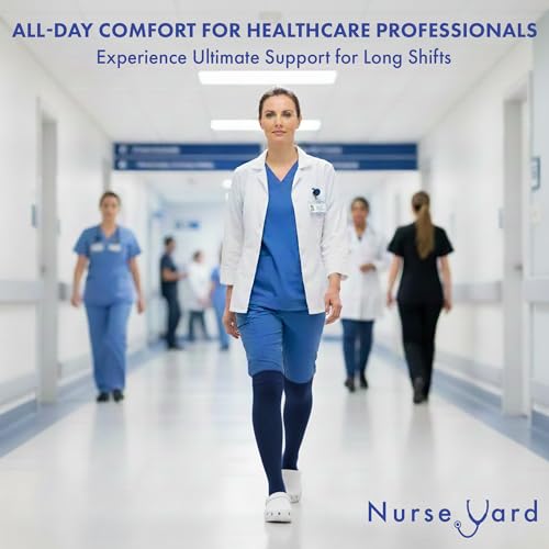 Image of Nurse Yard Compression Socks for Nurses - Women & Men - 20-30mmHg Graduated Compression, For Medical Staff, Athletes - 1 Pair