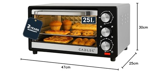 Image of Cadlec MultiChef Multi-Function OTG for Kitchen, 25 Litre, 1300W, Oven Toaster Griller, Adjustable Temperature & Timer, Bake, Grill & Toast, Oven for Baking - Silver