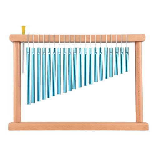 Carillon tubulaire 20 barres or et bleu, l'instrument idéal pour vos séances de relaxation