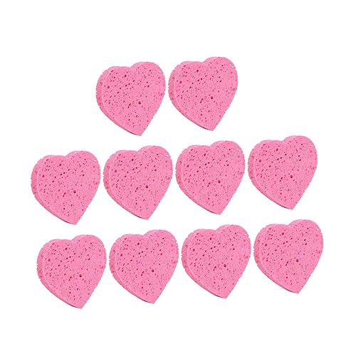 GALPADA 30Pcs Exfoliating Facial Sponges Heart Shaped Pulp Cleansing Pads for Deep Cleaning Gentle All Skin Types Washable and Reusable for Daily Skincare Routine