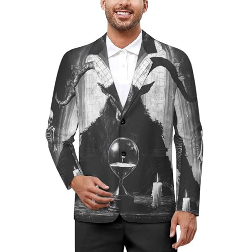 Baphomet Satan Goat Mens Blazer Lightweight Sport Coat Two Button Suit Jackets